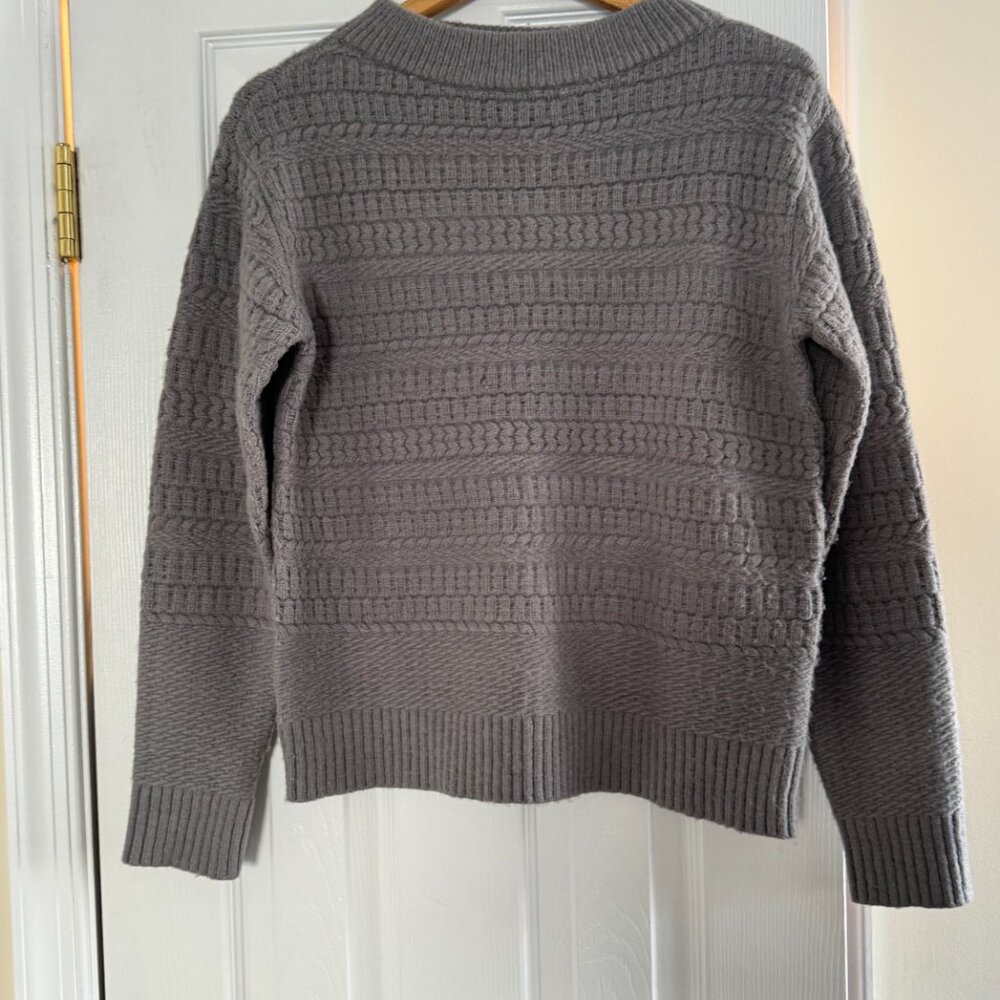 Ann Taylor Grey wool cowlneck sweater- worn once Size XSmall